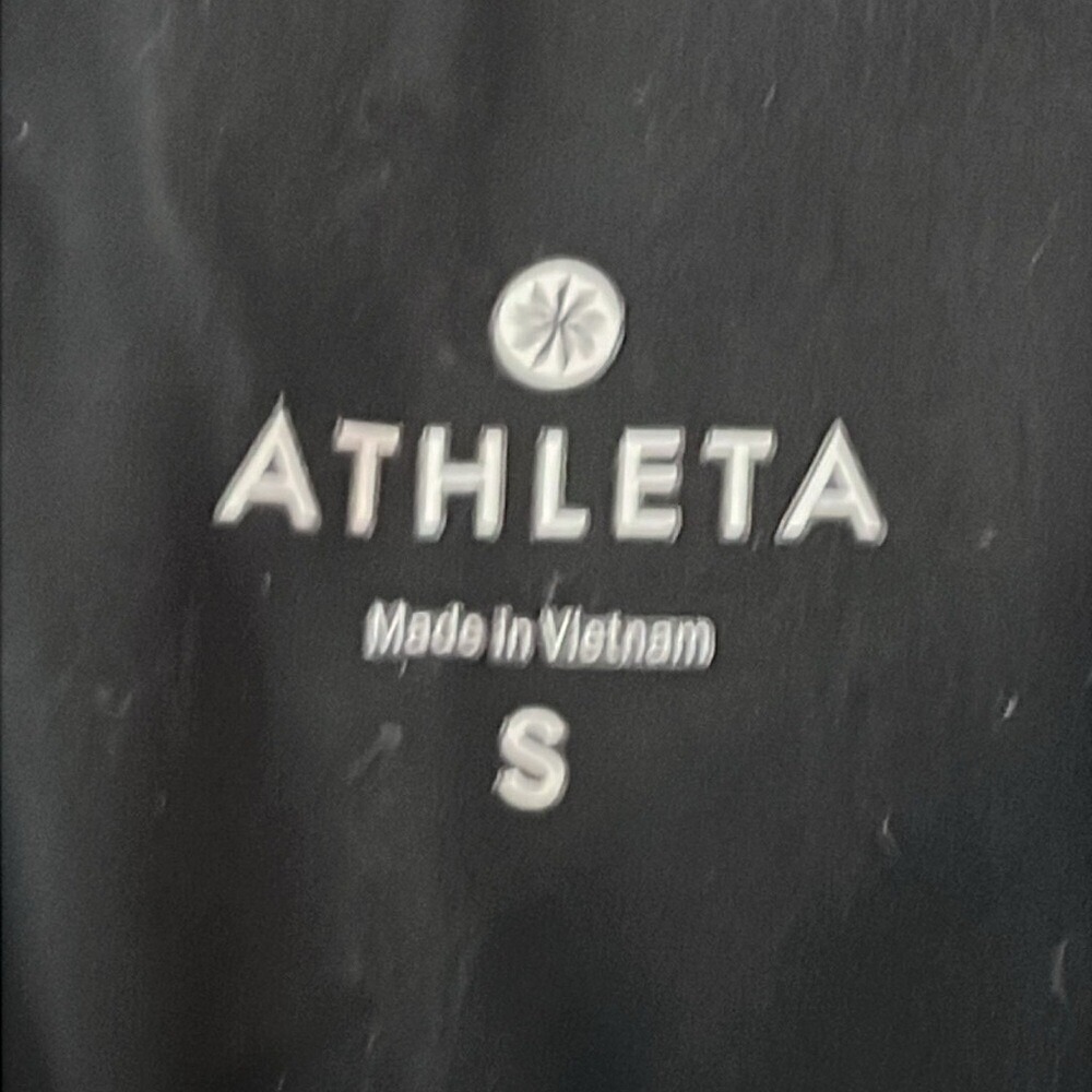 Athleta High Rise Leggings w/Mesh Cut Outs  Womens Size Small Black Ankle Length - Picture 3 of 12